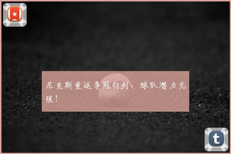 尼克斯重返争冠行列，球队潜力无限！